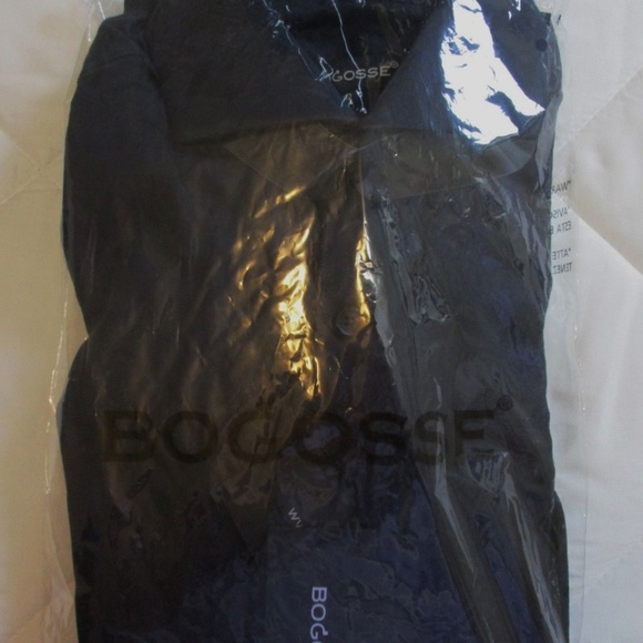 Bogosse Mens Blue Print Button Front Shirt New - Picture 7 of 8